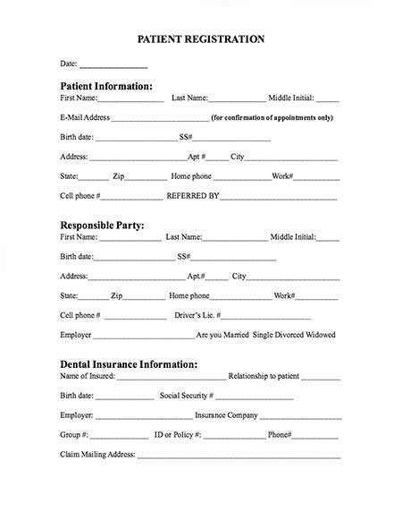 New Patient Dental Forms McOmie Family Dentistry